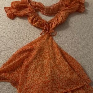 ORANGE SKY TO MOON DRESS